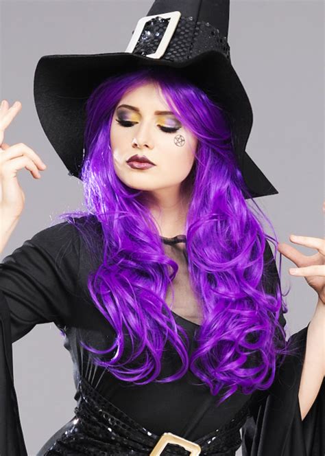 Purple witch wig